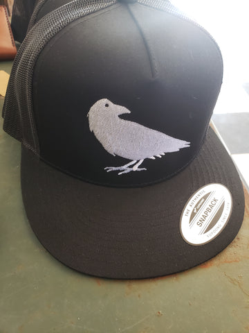 Trucker Hat Black with Large Raven